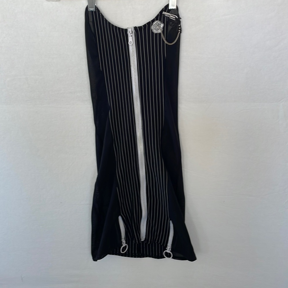 FORPLAY rose, gun, chain lingerie chemise. Sheer sides. Size small.